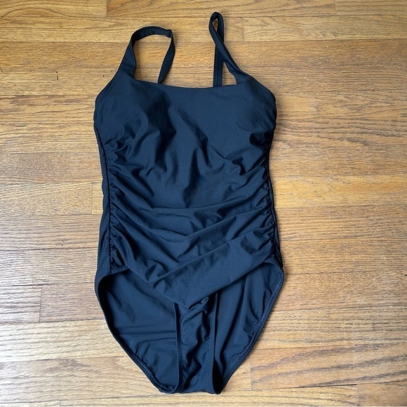 NEW Athleta Square Neck One Piece Swimsuit Black 531218 Size Small NWOT - Picture 2 of 6